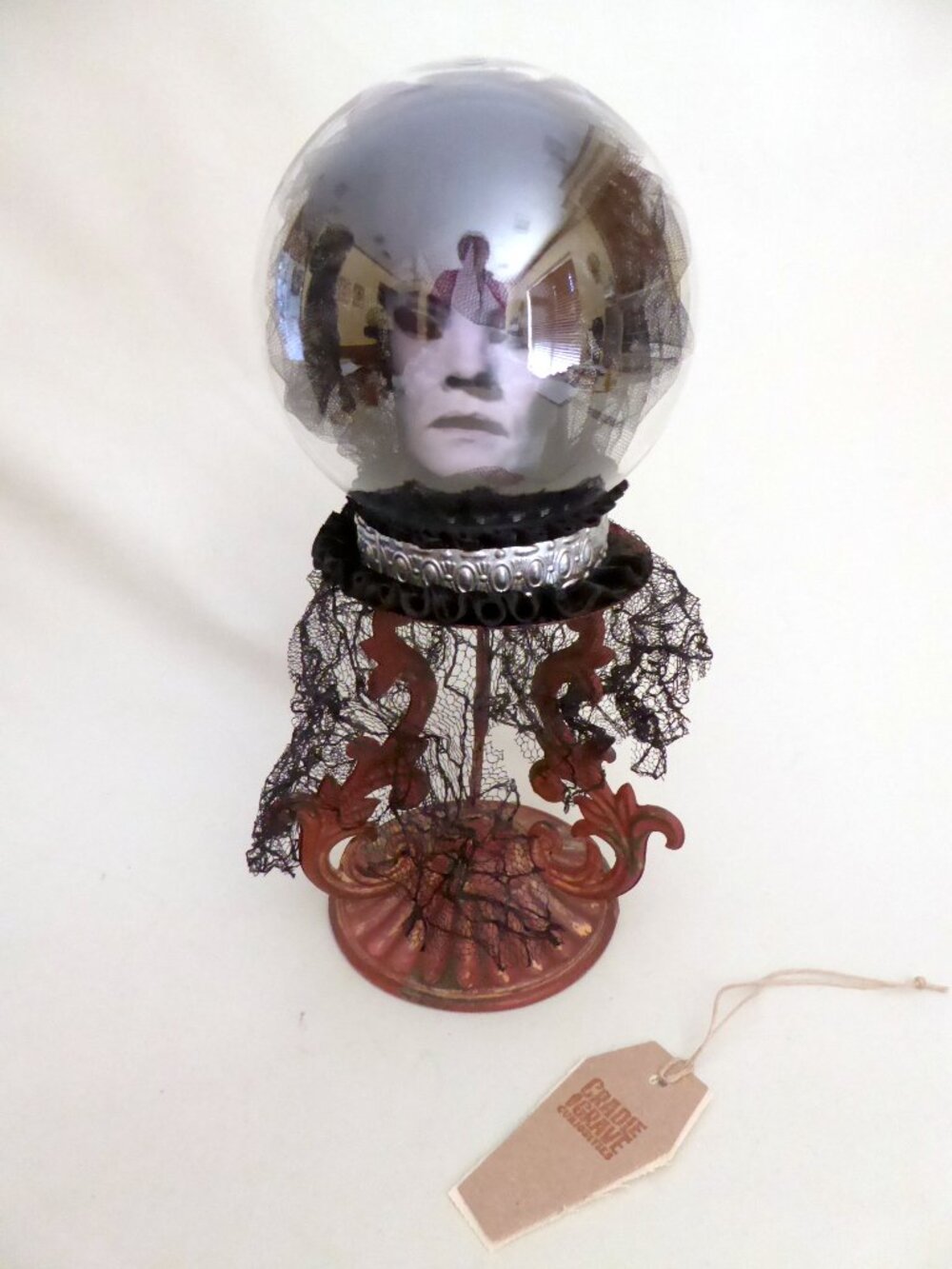 CRADLE TO GRAVE CURIOSITIES HAUNTED MANSION MADAME LEOTA CRYSTAL BALL PROP